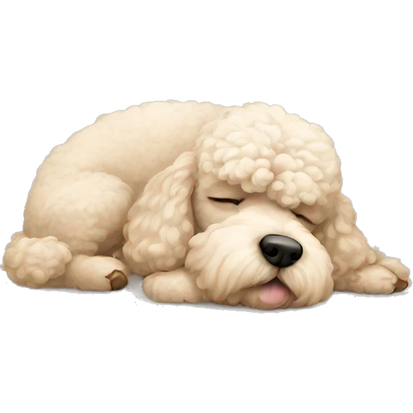 Sleeping poodle emoji