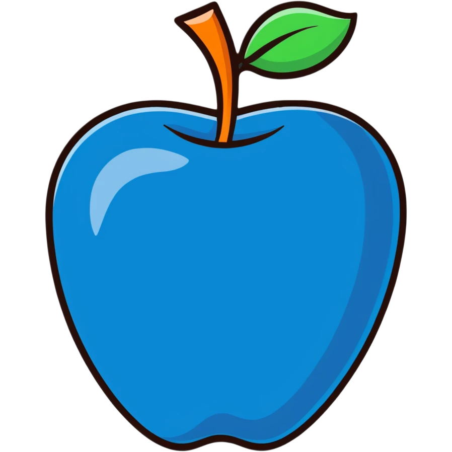 blue apple emoji