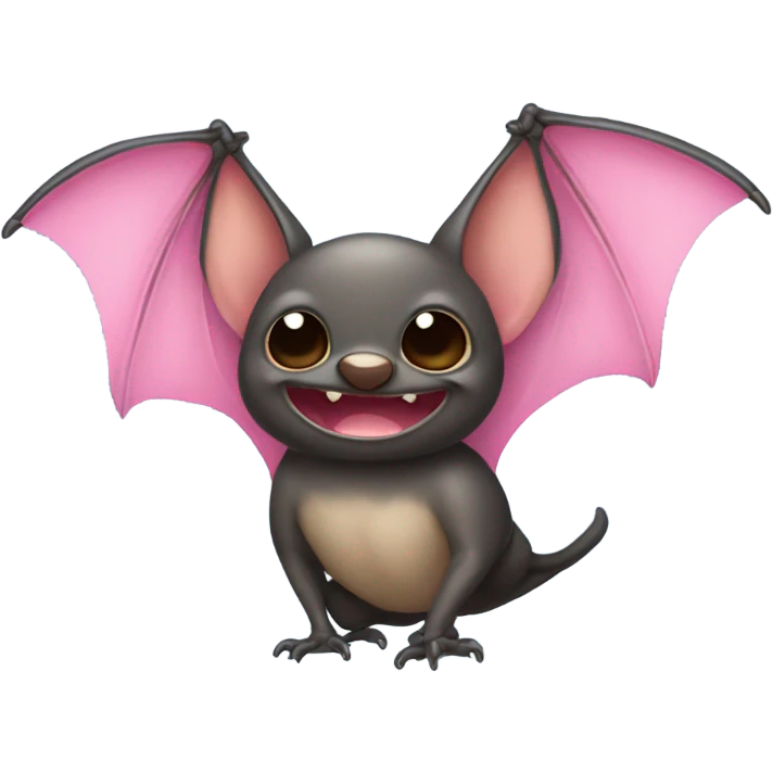 Honduran bat with a pink bow emoji