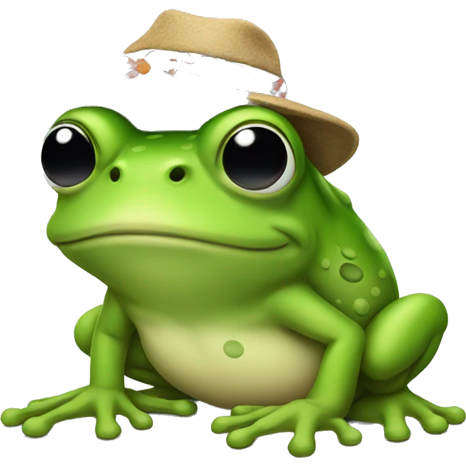 Hippie frog emoji