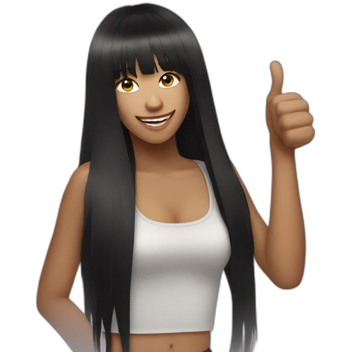 Singer Loreen gives a thumbs up emoji