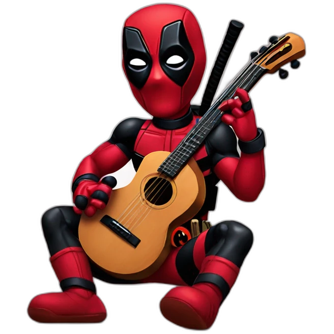 deadpool making music emoji