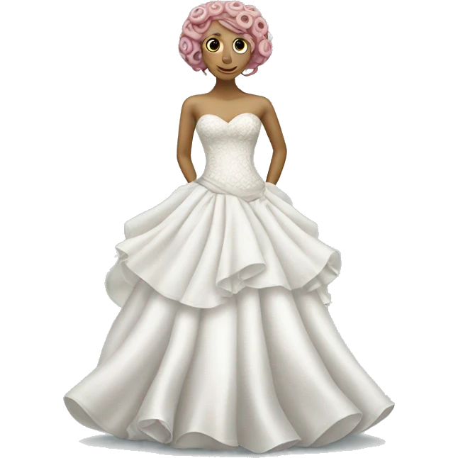 Octopus with wedding dress emoji
