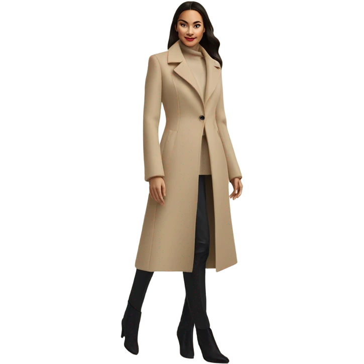 elegant beige coat  emoji