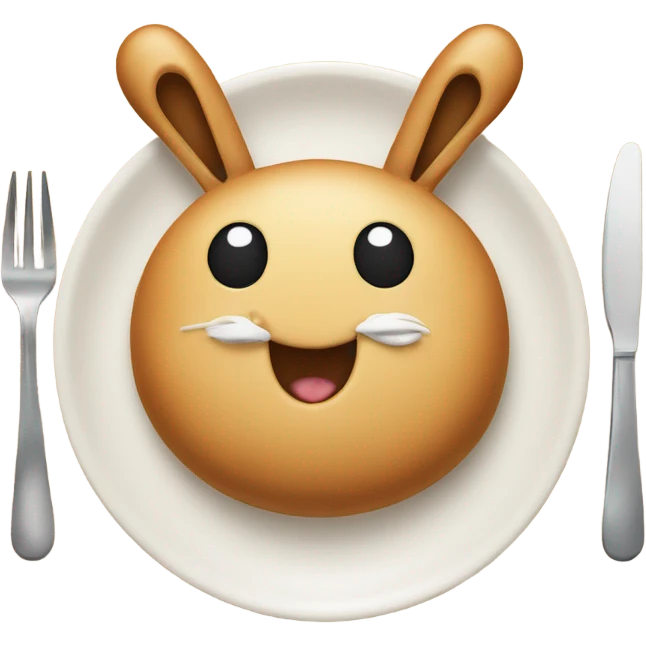 bun on a plate  emoji