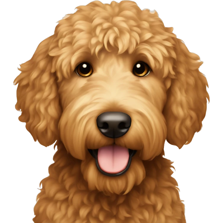 a golden doodle with brown fur emoji