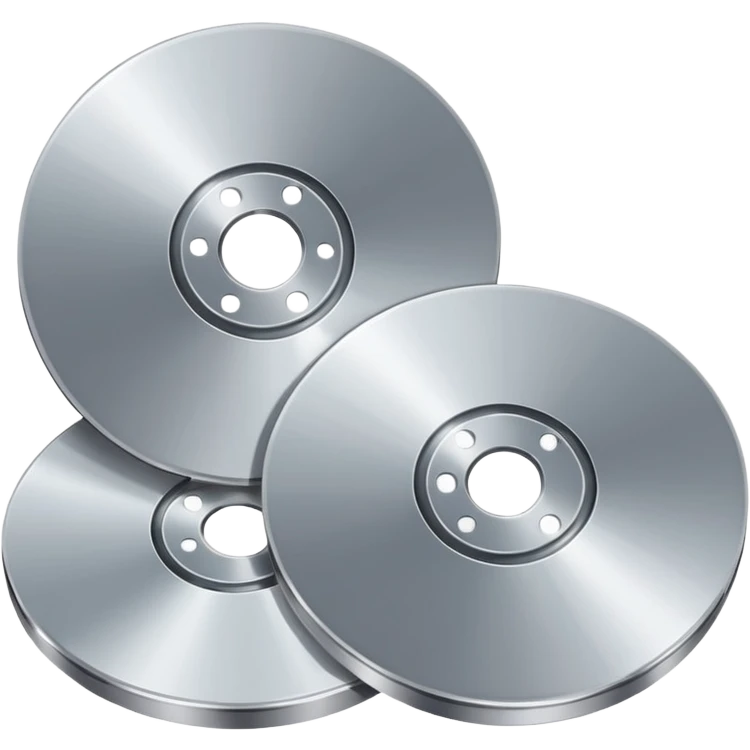 two metal computer disks emoji