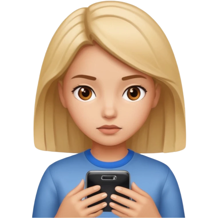 girl look at phone emoji