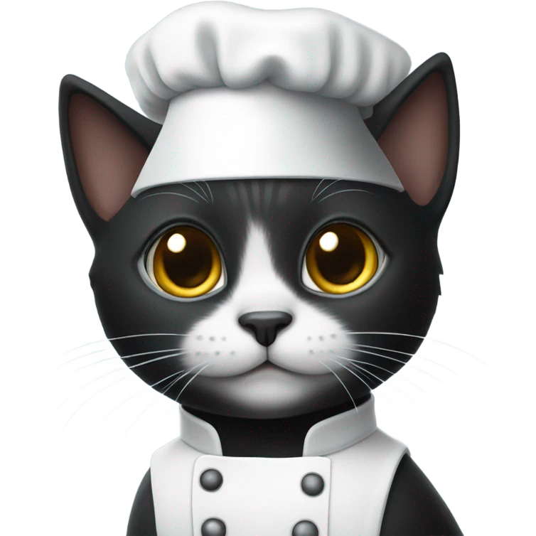 Black kitten in chef’s hat  emoji