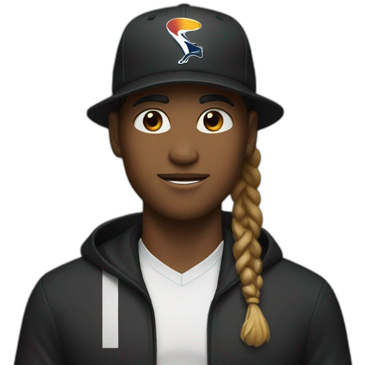 Athlete with black hat emoji