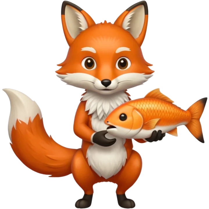 F⃒o⃒x⃒ with holding fish emoji