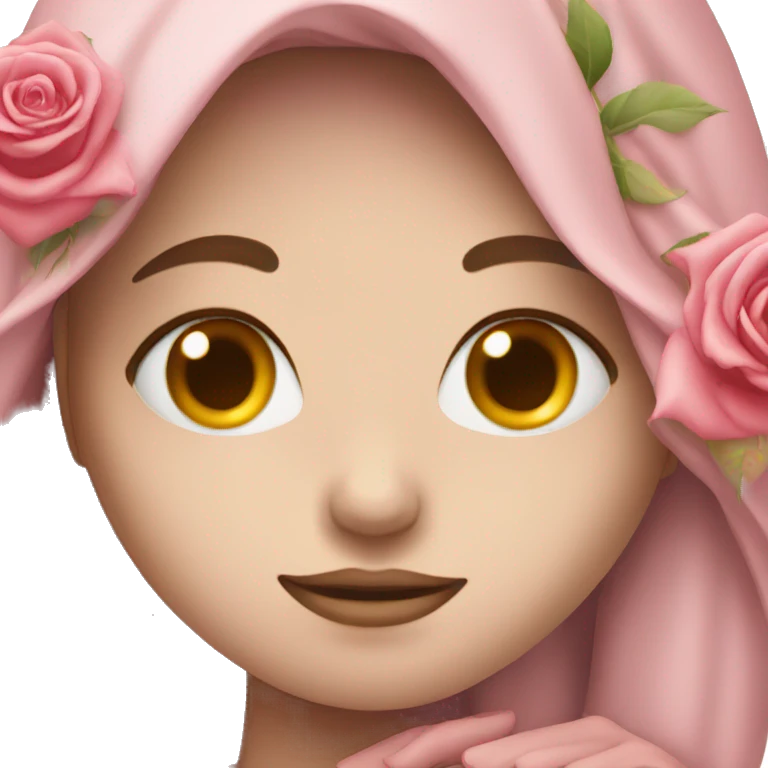 shy face with rose emoji