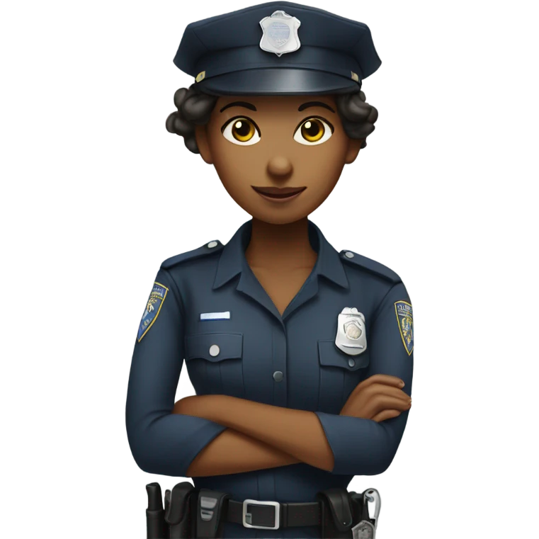 Girl police inspector with blunt emoji