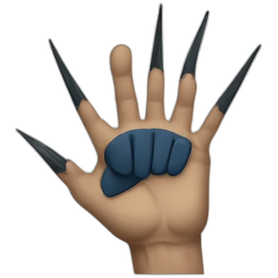 Wolverine hand emoji