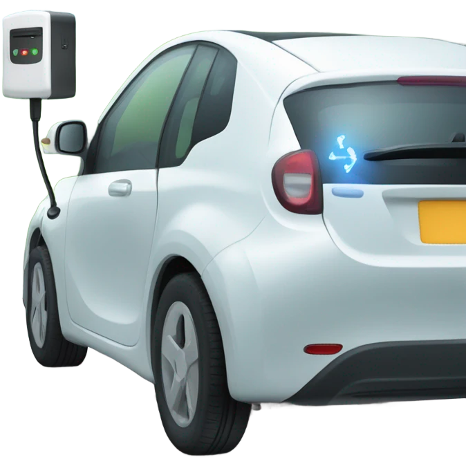 voiture électrique en charge emoji