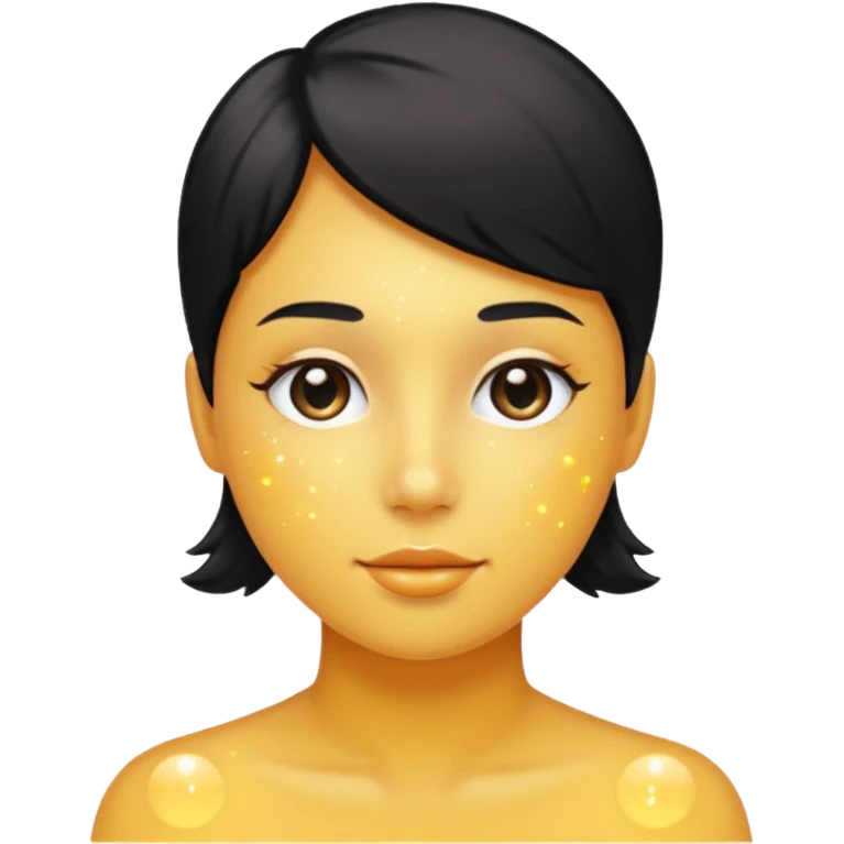 face silhouette with clear skin and sparkles emoji
