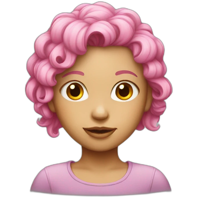 pink-haired girl emoji