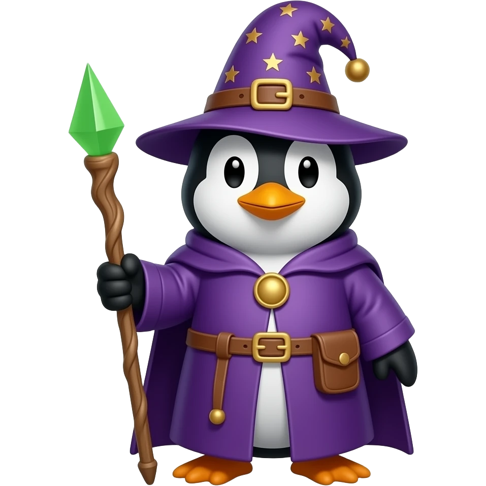 Penguin Wizard emoji