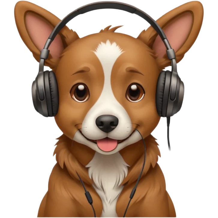 dog with headphones emoji