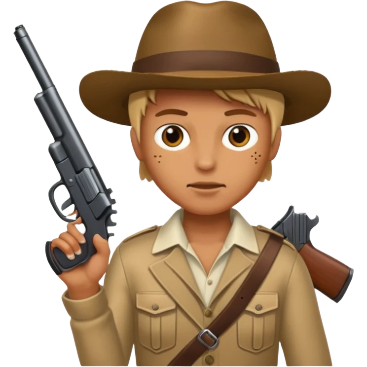 Holding a gun emoji
