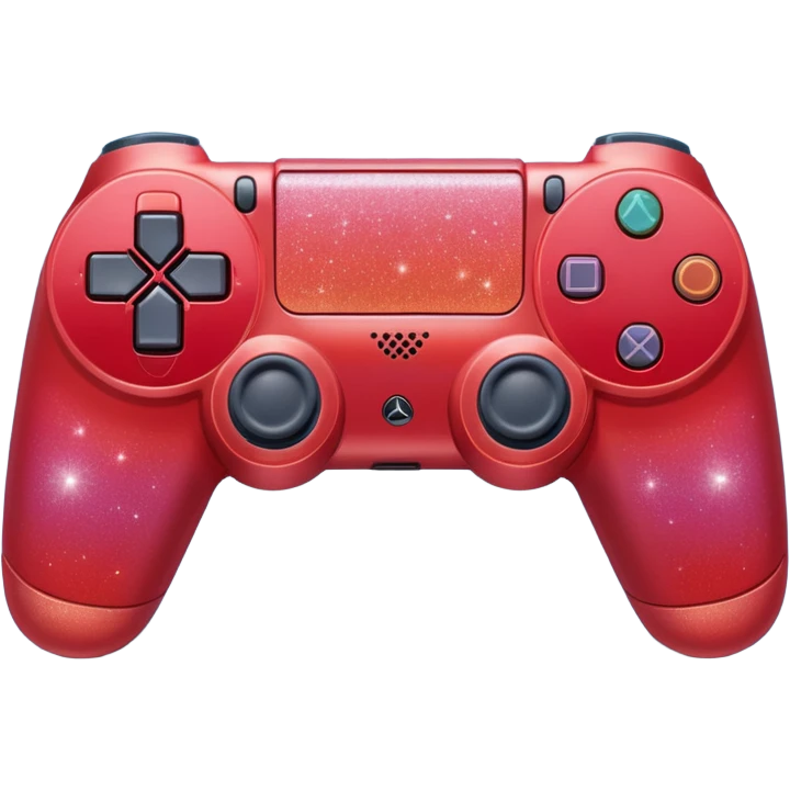 red ombre PlayStation console with glitter emoji