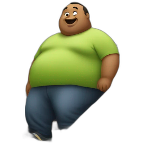fat man on an escalator emoji
