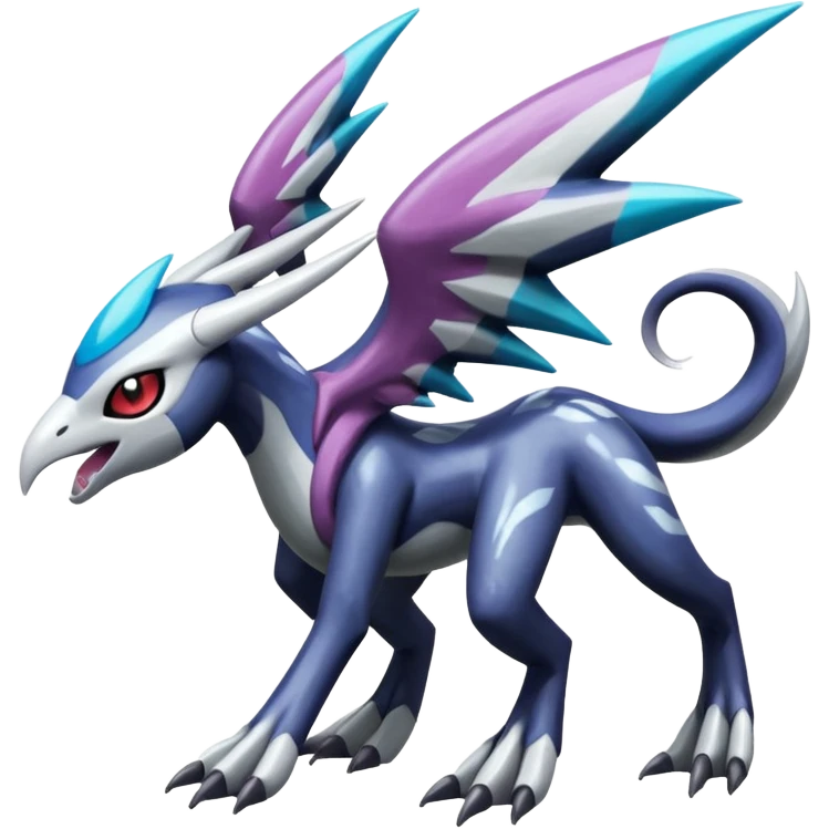 Colorful Shiny Edgy Cool Badass Painted Splashed Exotic Meloetta-Palkia-Dialga-Darkrai-Fakémon-creature-hybrid emoji