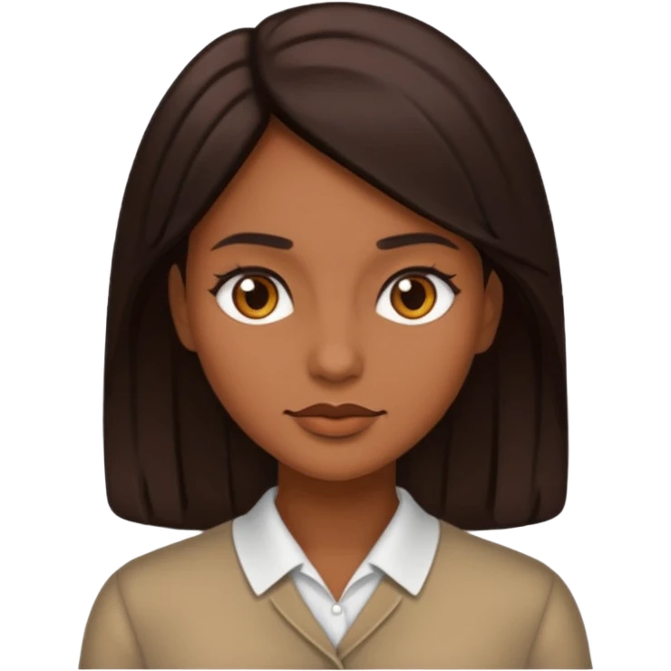Una mujer con pelo emoji