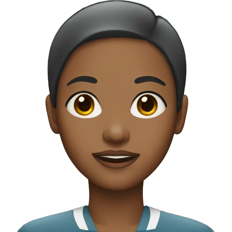 black woman with cropped hair emoji