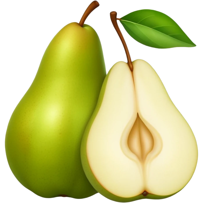 pear with piece emoji