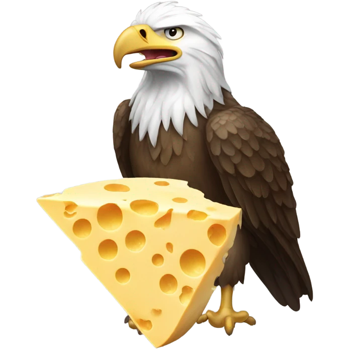 Cheese eating eagle emoji