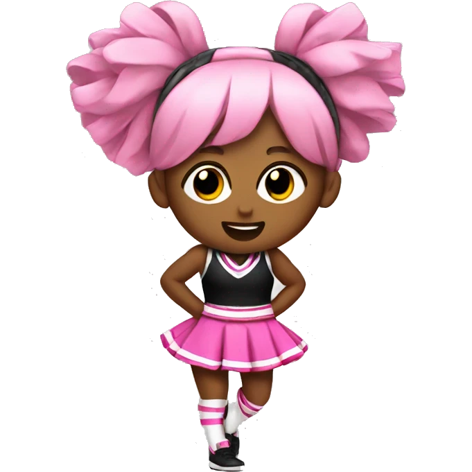 pink and black cheerleading  emoji