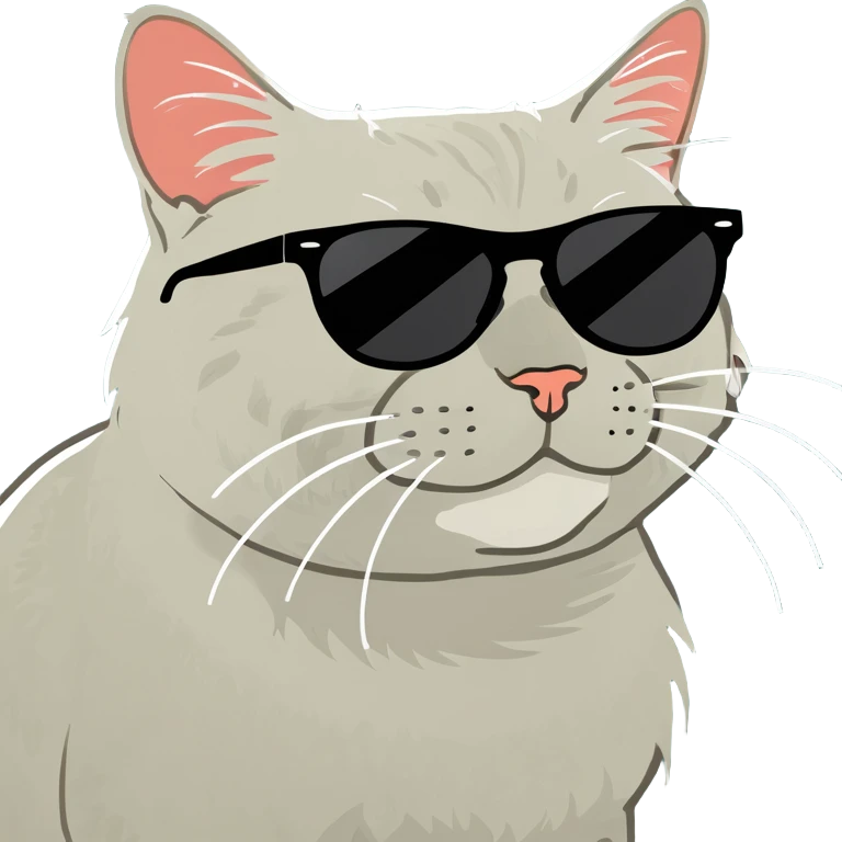 Cat with sunglasses emoji