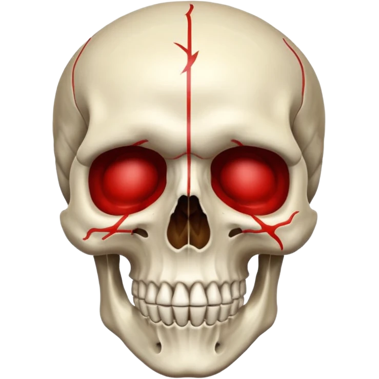 Skull With border red outline  emoji