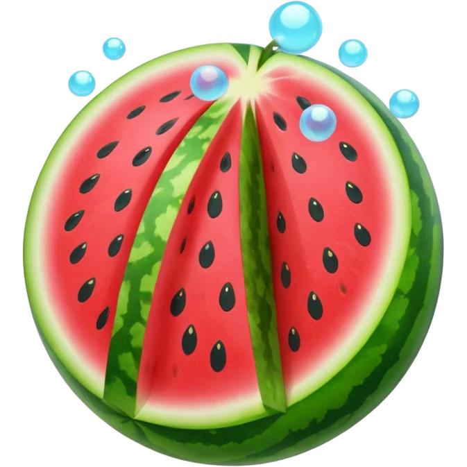 watermelon in bubble emoji