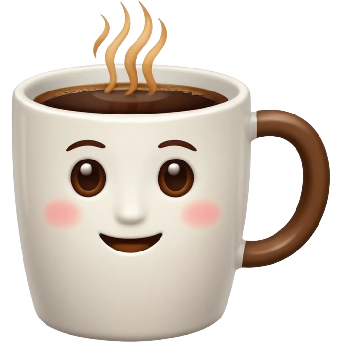 Cup of coffee white in a bottle white emoji