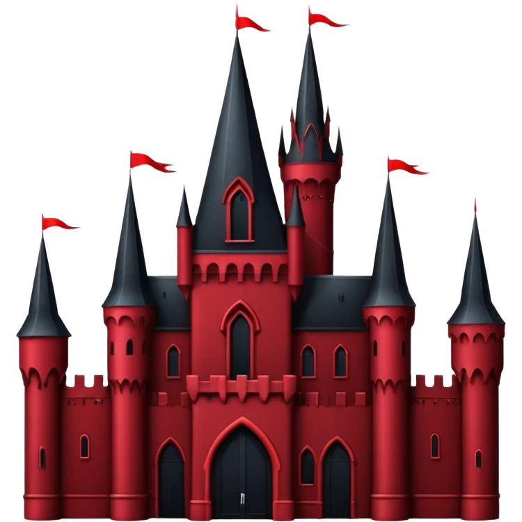 Dark Vampire Castle with the colors dark red and black emoji