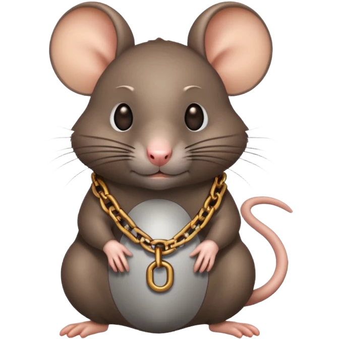 Cool rat with chain  emoji