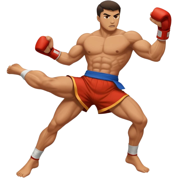fighter kicking emoji
