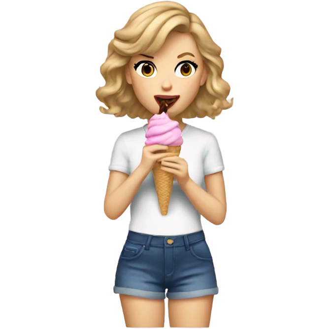Taylor swift eating ice cream  emoji