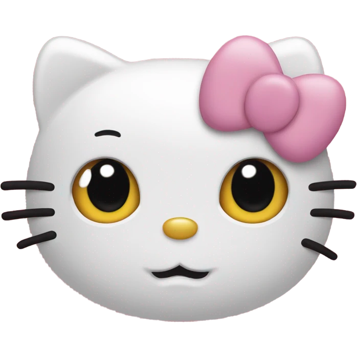Hello kitty with heart eyes emoji