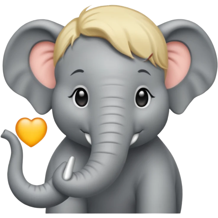 elephant with blonde hair emoji