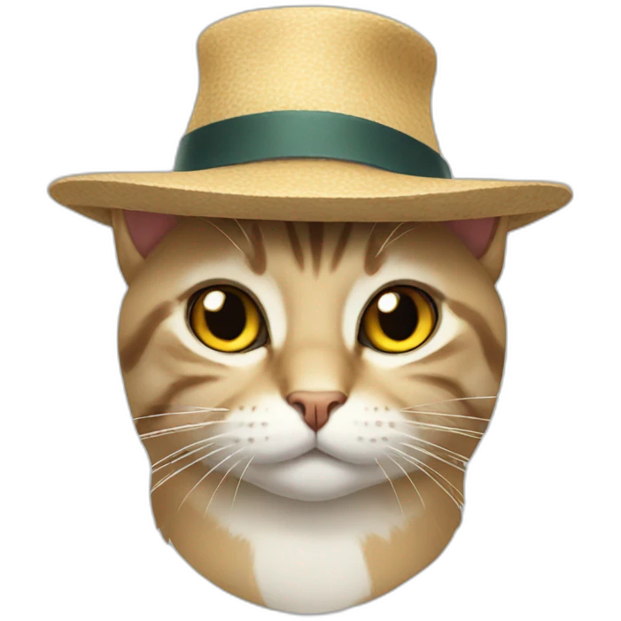 Cat wearing a hat emoji