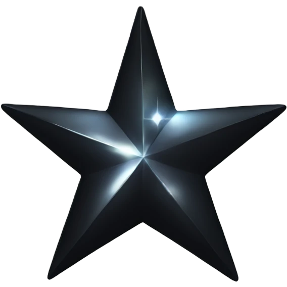black shiny jewel four-point star emoji