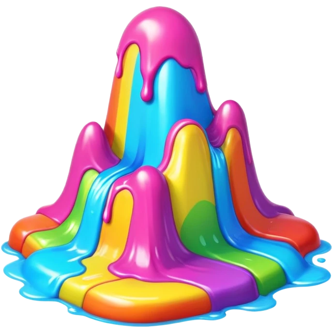 melting neon rainbow candy renaissance landscape emoji