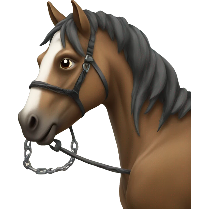 Dino eiding a horse emoji