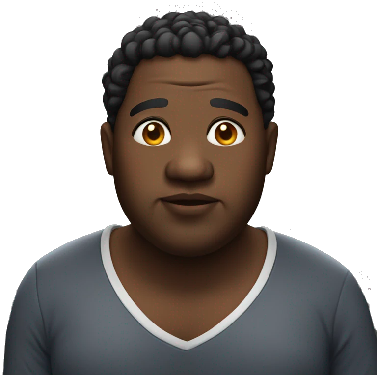 Fat black dude emoji