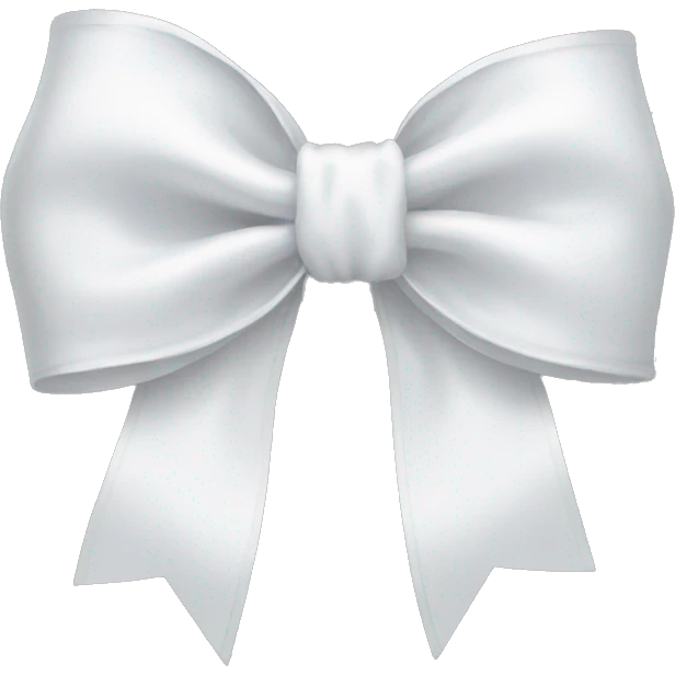 white satin bow emoji