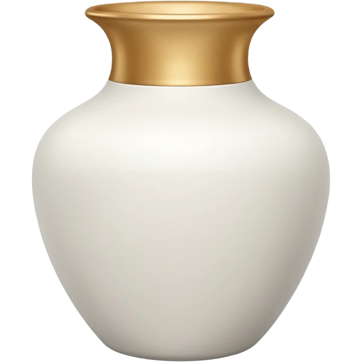 vaso branco sem flores emoji
