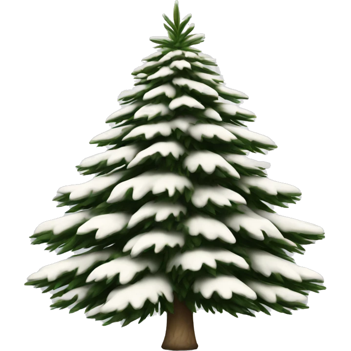 Realistic isolated off white fir christmas tree   emoji